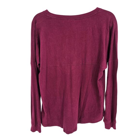 PINK Victoria’s Secret Burgundy Silver Bling Logo Varsity Campus Y2K T-Shirt S - Picture 3 of 8